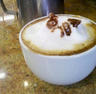 Grumpy cat latte